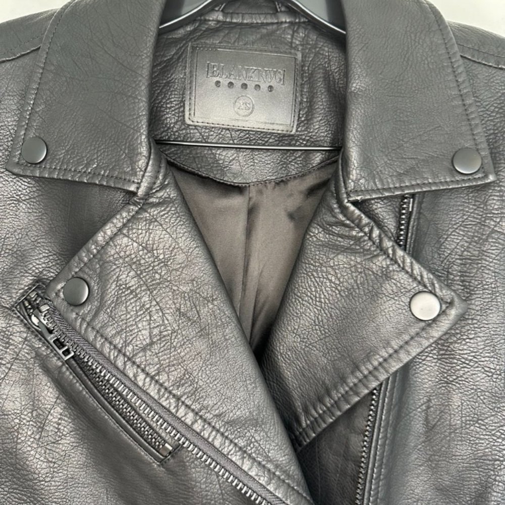 Blank NYC leather like motorcycle jacket NWOT